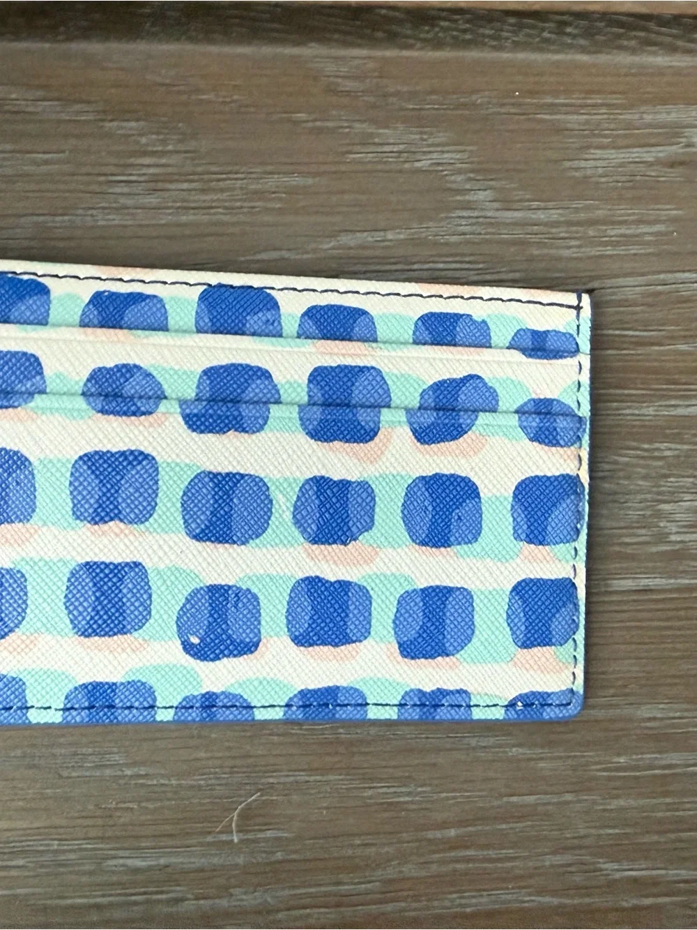 Kate Spade New York Blue Geometric Print Card Holder